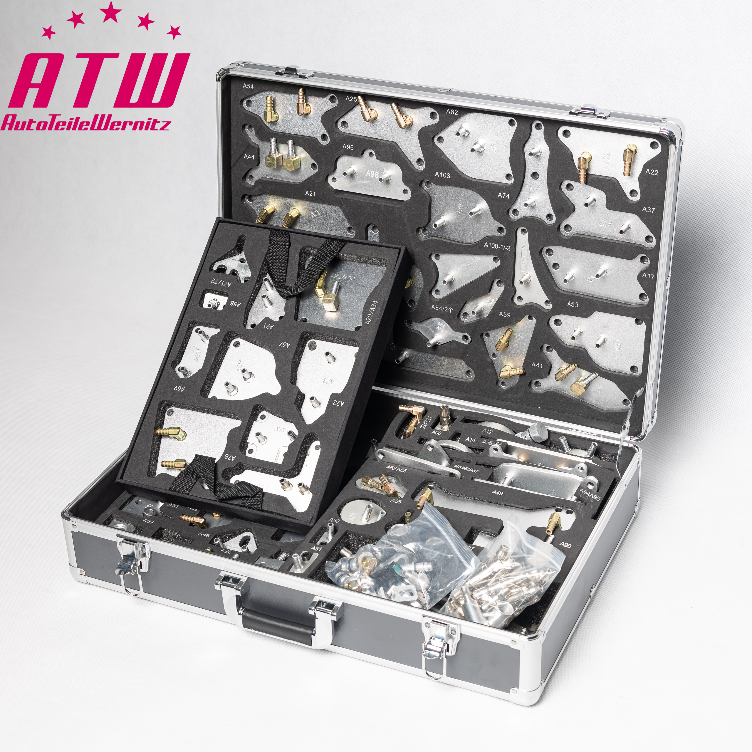 Premium+ Adapter- Kit -Set Adaptersatz für Automatikgetriebe Spülgerät  115-tlg! - ATW-Spülgeräte